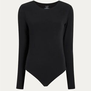 NUUDS Long Sleeve Crewneck Bodysuit -Black size Medium